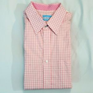 J. McLaughlin Trim Fit Long Sleeve Shirt in Checkered (Size M)